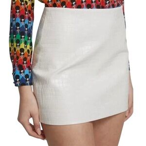 Alice + Olivia “Elana” Vegan Leather Mini Skirt Size 10 NWT